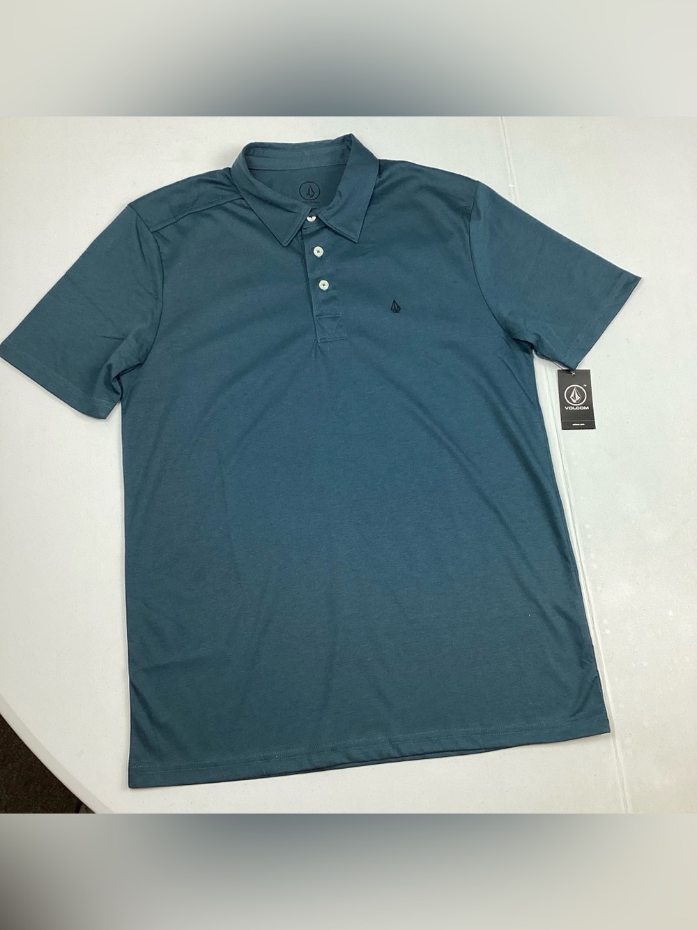 Volcom Blue Banger Short Sleeve Polo Shirt Size Small NEW! Retail $42